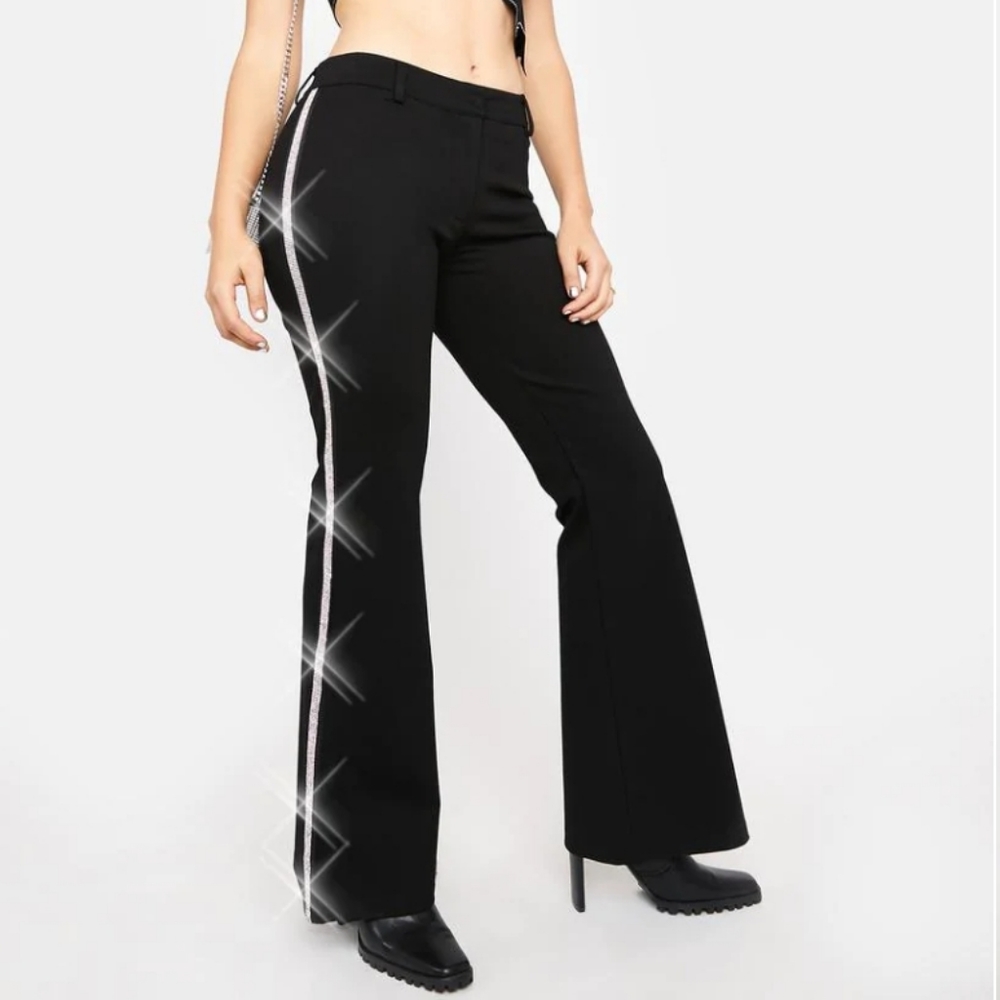 Rhinestone flare pants